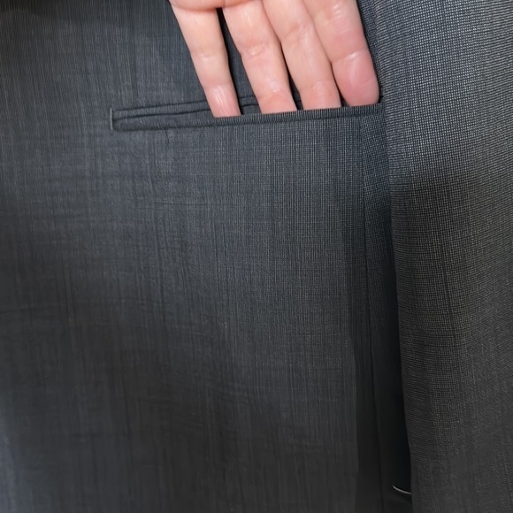 BarIII 100% Wool Oversized Boyfriend Blazer Gray Extra Large Lined Dark Academia - Picture 12 of 14